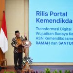Mendikdasmen Abdul Mu'ti saat meluncurkan Portal Kemendikdasmen di Jakarta, Kamis (2/10/2025). (Foto: Humas Kemendikdasmen)