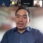 Sekretaris LHKP PP Muhammadiyah, David Effendi analogikan Jokowi dan Raja Midas. Foto: Tangkapan layar dari Zoom Meeting.