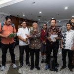 Ketua PP Muhammadiyah Busyro Muqoddas dan Koalisi GERAM PSN saat di Gedung MK. (Foto: Dok./ IST)