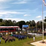 Upacara Peringatan Hari Jadi ke-80 Provinsi Jawa Timur di Gedung Negara Grahadi, Surabaya, Ahad (12/10/2025). (Foto: tangkapan layar Diskominfo)