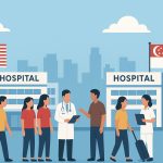 Warga Indonesia masih banyak yang lebih memilih berobat ke rumah sakit di luar negeri, terutama di Malaysia dan Singapura. (Ilustrasi dibuat menggunakan SORA)