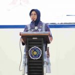 Sekda Sidoarjo, Dr Fenny Apridawati SKM MKes, saat menyampaikan sambutan dalam launching Prodi Kedokteran Umsida beberapa bulan lalu. (Foto: Umsida)