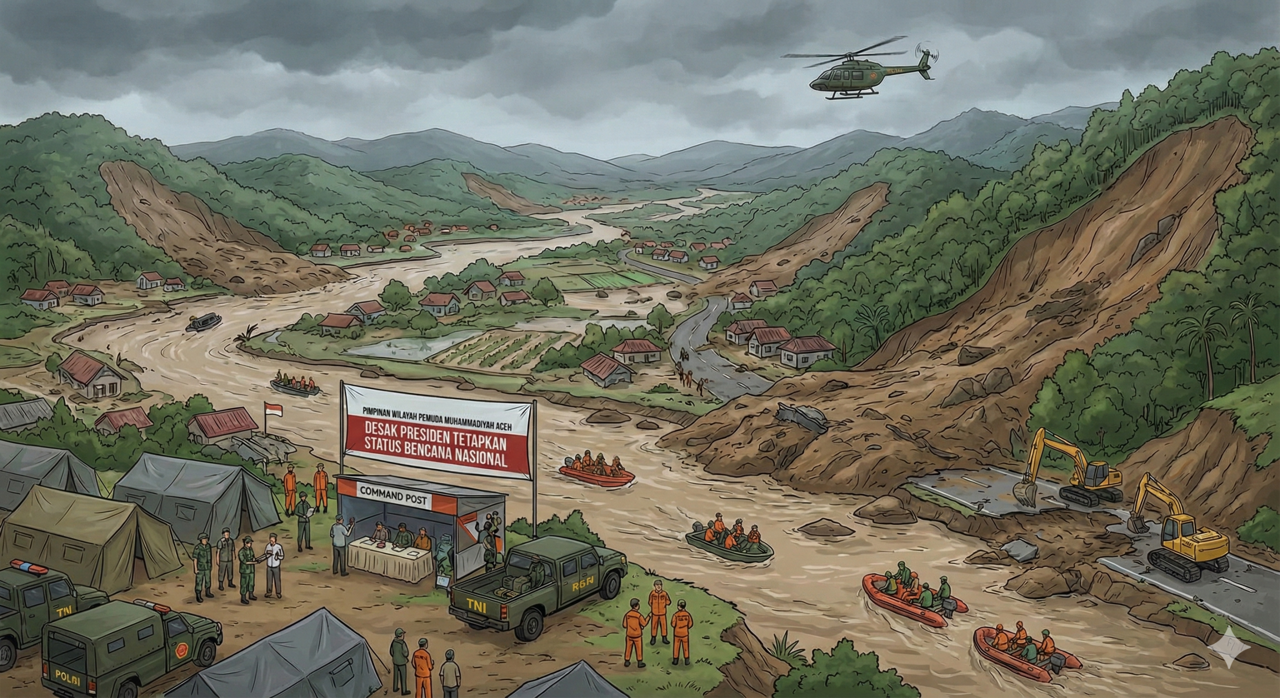 Pemuda Muhammadiyah Aceh: Keterlambatan Penetapan Status Bencana Nasional akan Perbesar Risiko Kemanusiaan