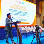 Wakil Ketua PWM Jatim Muhammad Khoirul Abduh saat menyampaikan sambutan dalam sosialisasi empat pilar di Sidoarjo, Sabtu (1/11/2025). (Foto: Bimo/ IST)