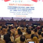 Rakor Forkopimda Provinsi, Kabupaten/Kota, dan Kecamatan se-Jatim, yang digelar di Grand City Convention and Exhibition Surabaya, Selasa (4/11/2025). (Foto: Kominfo Sidoarjo)