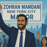 Zohran Mamdani memenangkan Pemilihan Wali Kota New York, Amerika Serikat. (Ilustrasi dibuat menggunakan SORA)