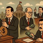 Ekosistem kepemimpinan yang koruptif. (Ilustrasi dibuat menggunakan SORA)