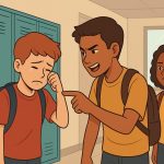 Perundungan. (Ilustrasi dibuat menggunakan SORA)