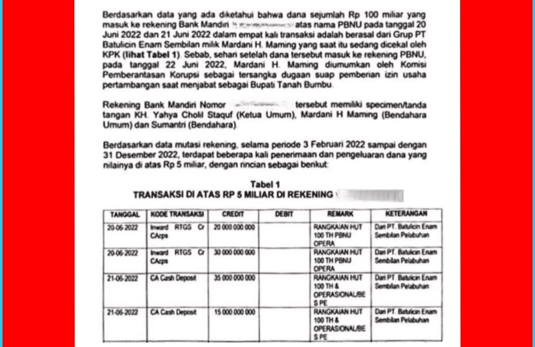 Rais Aam Gerak Cepat: Bentuk Tim Pencari Fakta Telusuri Dugaan Dana PBNU