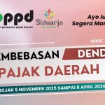 Pemkab Sidoarjo memberlakukan pembebasan denda pajak daerah, yang berlangsung hingga April 2026 mendatang. (Foto: Humas Pemkab Sidoarjo)