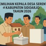 Pemkab Sidoarjo menetapkan Pilkades serentak bakal digelar tahun 2026 mendatang. (Ilustrasi dibuat menggunakan SORA)