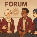 Kader-kader IMM sedang berdiskusi. (Ilustrasi dibuat menggunakan SORA)