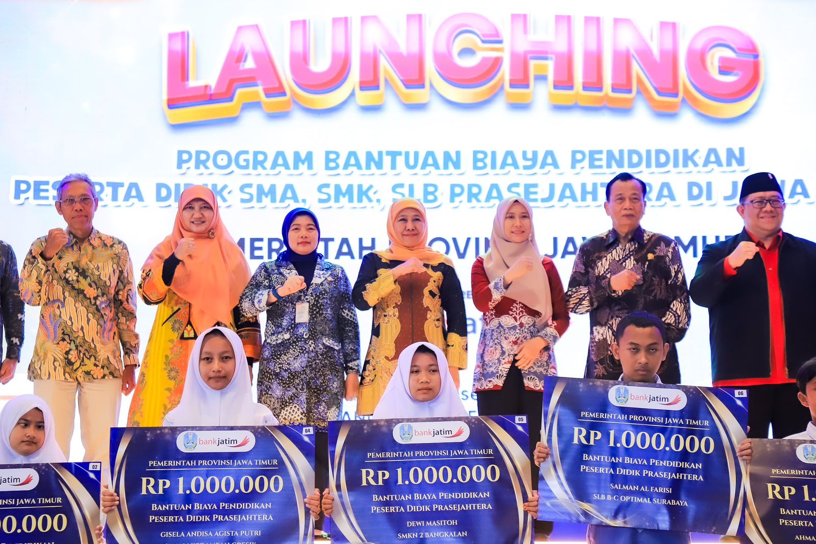 Khofifah Luncurkan Program Pendidikan Rp48 Miliar, Wakil Ketua DPRD Jatim Sri Wahyuni: Jangan Ada Lagi Anak Putus Sekolah