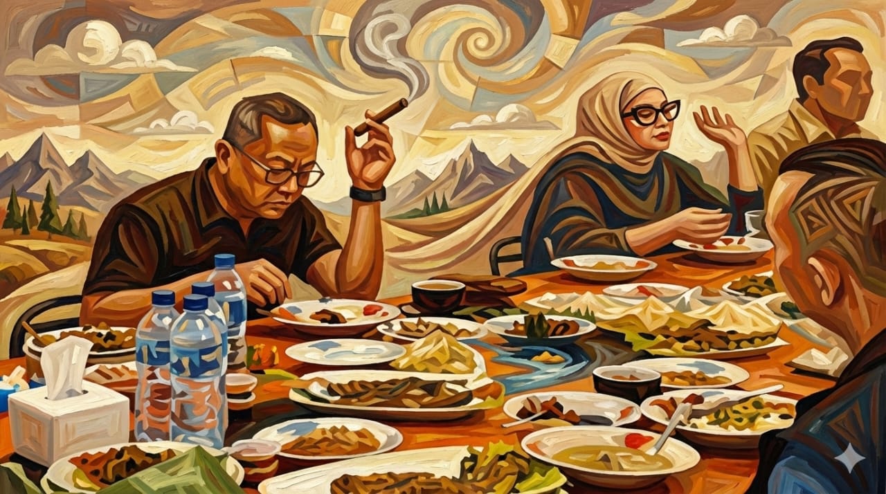 Viral! Diduga Makan Sate sambil Pegang Cerutu di Tengah Bencana Aceh, Zulhas Kembali Panen Kritik