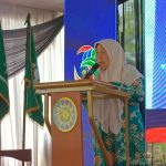 Ketua PWA Jawa Timur, Dra Rukmini Amar MAP, saat memberikan sambutan dalam puncak peringatan Milad ke-35 RSU Aisyiyah Siti Fatimah Tulangan, Sidoarjo. (Foto: Kholid/ IST)
