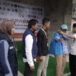 Pelepasan bantuan dan tim relawan PWM Lampung untuk korban bencana di Sumatera Barat dan Aceh, Jumat (26/13/2025). (Foto: Tri Priyo/ IST)
