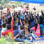 Anak-anak terdampak bencana Sumatera. (Foto: Kemendikdasmen)