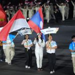 Defile kontingen Indonesia di Closing Ceremony SEA Games 2025 Stadion Rajamangala