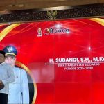 Bupati Sidoarjo H Subandi SH MKn saat menyampaikan sambutan dalam Pelantikan PC IMM Sidoarjo, Sabtu (20/12/2025). (Foto: Dok./ IST)