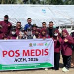 DPK PPNI RSU BMC berkolaborasi dengan Dompet Dhuafa Aceh memberikan layanan kesehatan dengan turun langsung melayani kepada penyintas banjir dan tanah longsor di Dusun Bivak, Gampong Krueng Simpo, Kecamatan Juli, Kabupaten Bireuen, pada Ahad (11/1/2026). (Foto: Rizki/ IST)