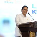 Menkes RI Budi Gunadi Sadikin ketika memberikan sambutan dalam Launching Program Kedokteran dan Profesi Dokter Universitas Muhammadiyah Magelang (Unimma), Kamis (8/1/2026). (Foto: Dok. Muhammadiyah)