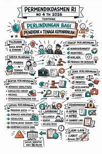 Ilustrasi perlindungan bagi pendidik dan tenaga kependidikan yang diatur dalam Permendikdasmen 4/2026.