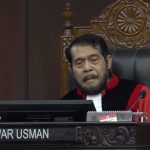 Hakim Konstitusi Anwar Usman, yang juga ipar Presiden ke-7 RI Joko Widodo (Jokowi) sekaligus paman Wapres RI Gibran Rakabuming Raka. (Foto: Tangkapan layar)