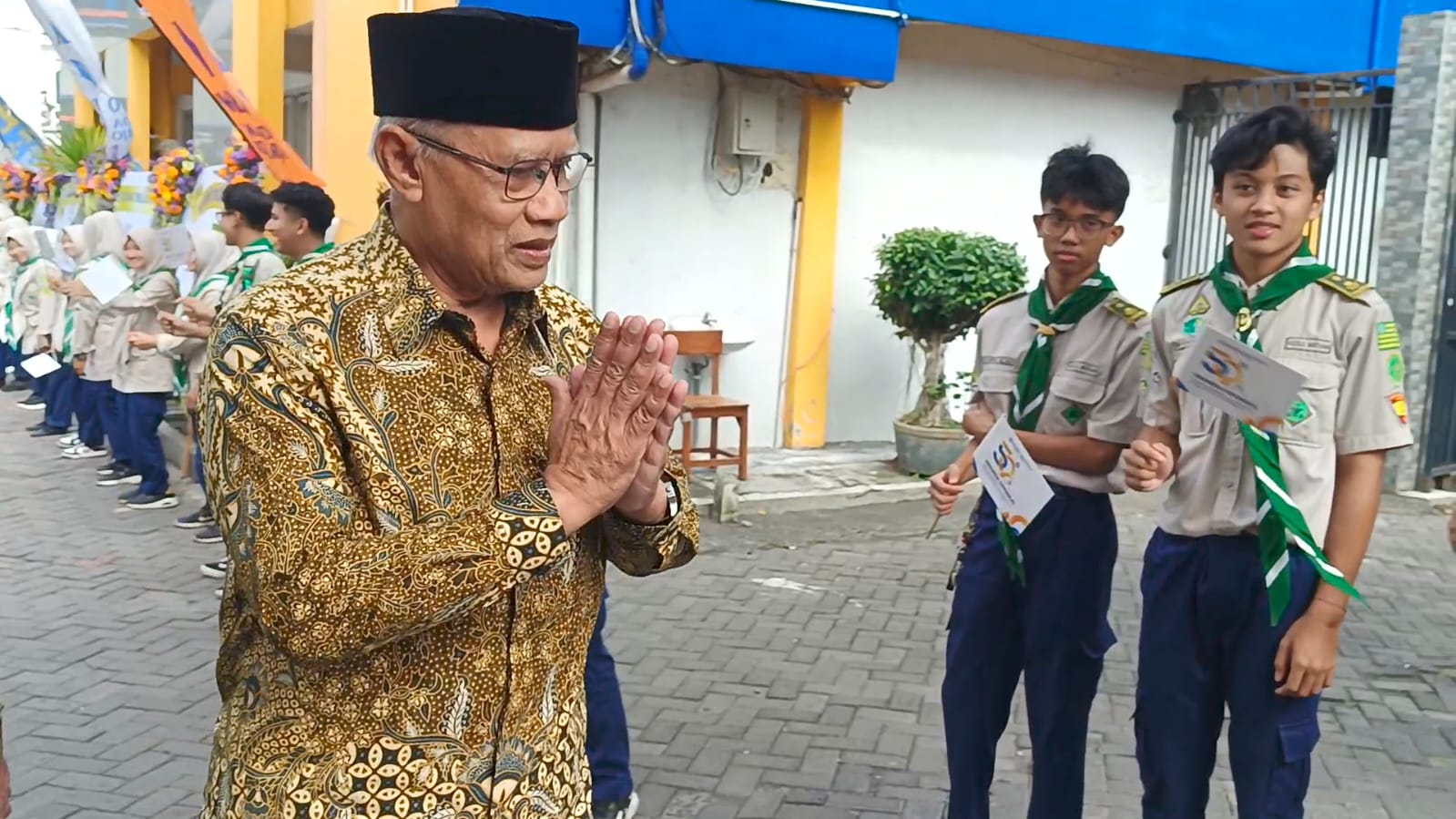 Ketua Umum PP Muhammadiyah Prof Dr Haedar Nashir MSi menghadiri Gebyar Milad ke-50 dan Temu Alumni Smamda Sidoarjo, Sabtu (31/1/2026). (Foto: Kholid/ IST)