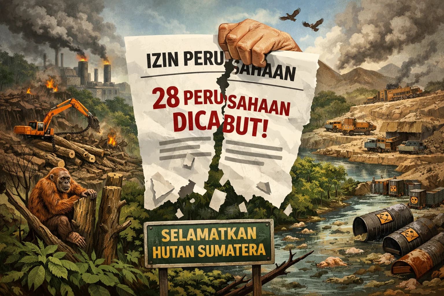 Prabowo Cabut Izin 28 Perusahaan Perusak Hutan, Tani Merdeka Aceh Tamiang Dorong Redistribusi Lahan Lewat Reforma Agraria