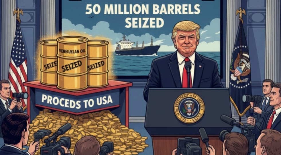 Trump Umumkan Penyitaan 50 Juta Barel Minyak Venezuela, Hasil Penjualan untuk AS