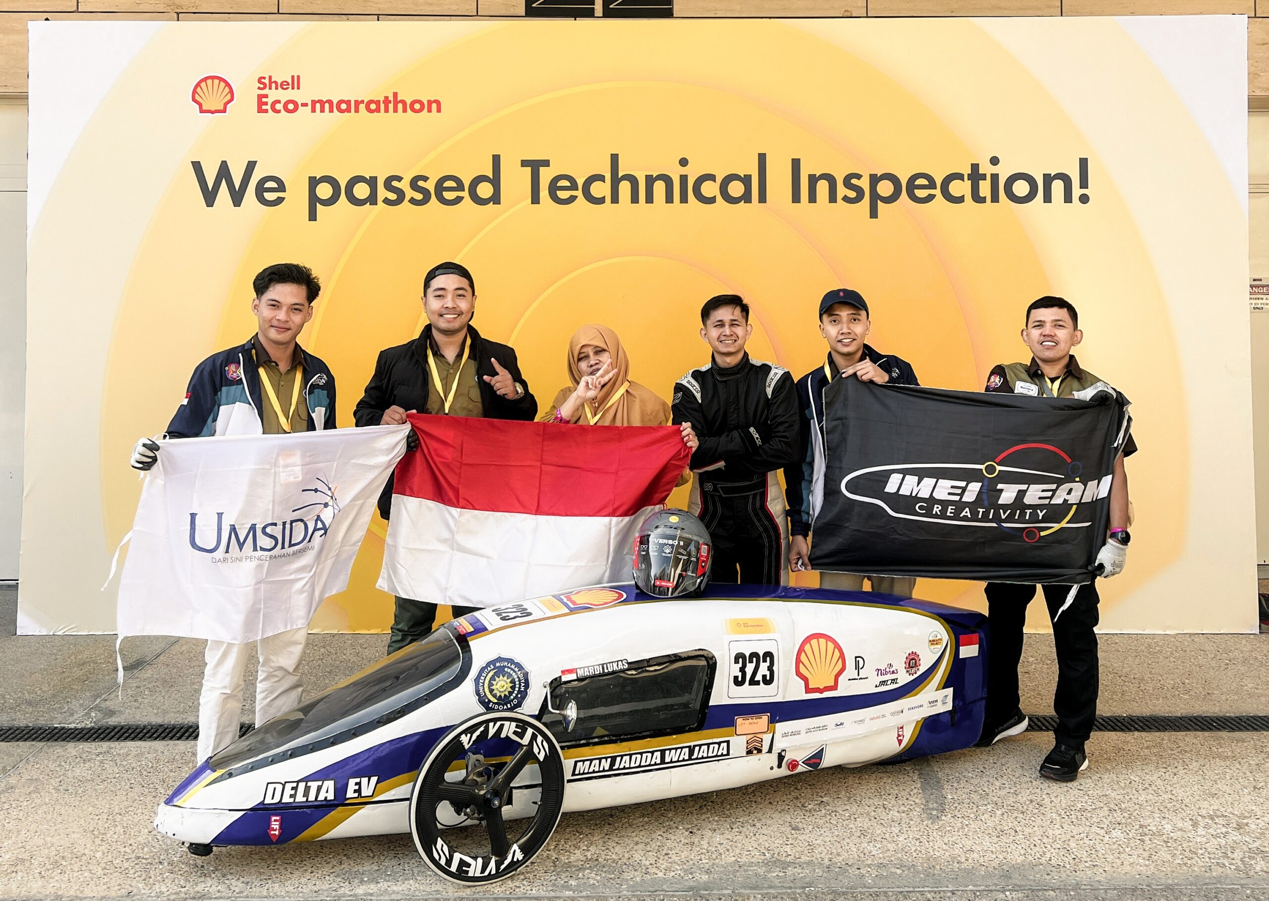 IMEI, Tim Mobil Listrik Umsida yang Sukses Juara 1Shell Eco-Marathon 2026 di Qatar