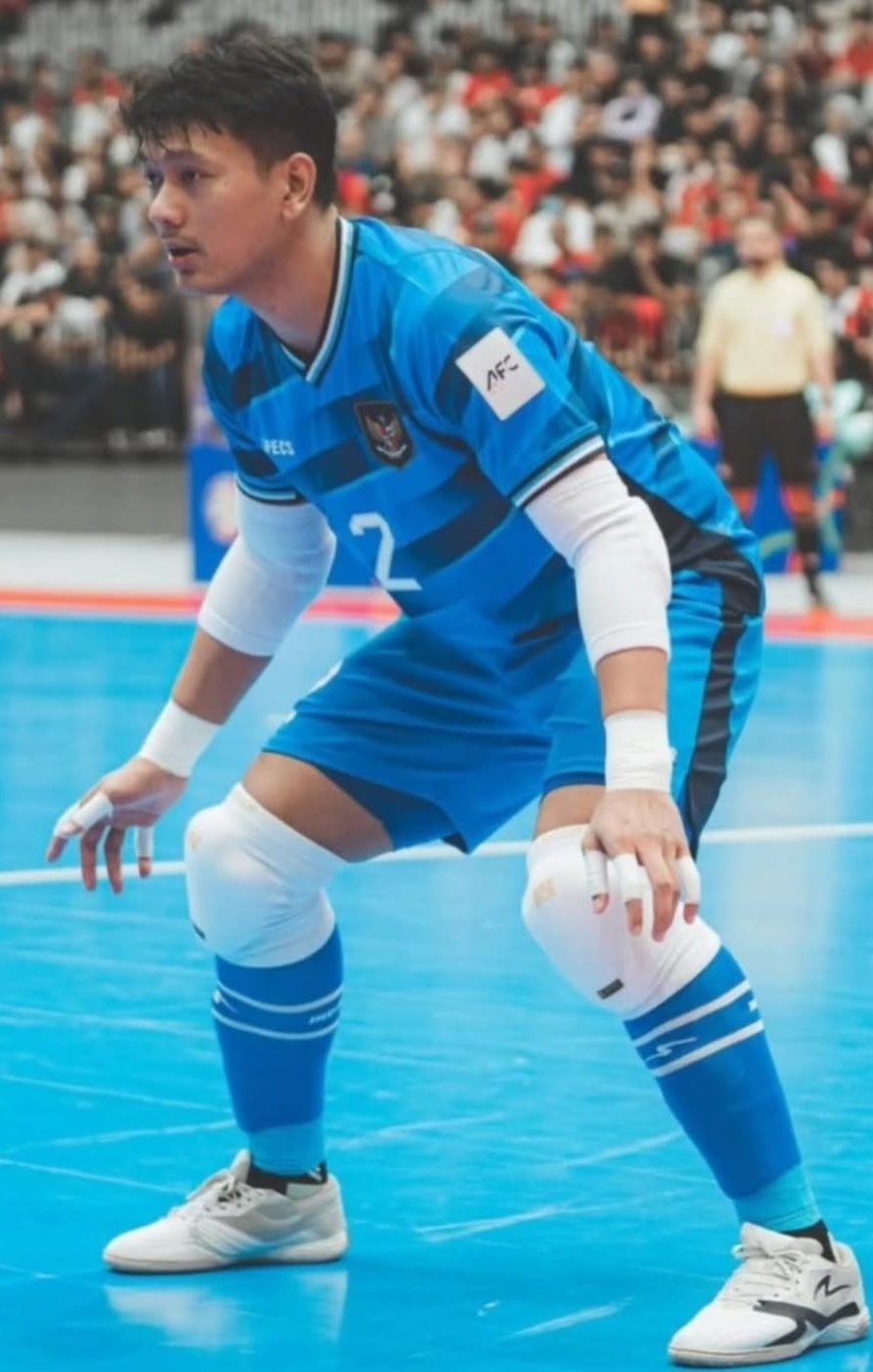 Penjaga gawang Timnas Indonesia, Ahmad Habiebie, mengawal gawang skuad Garuda berlaga di Piala Asia Futsal 2026. (Foto: tangkapan layar)