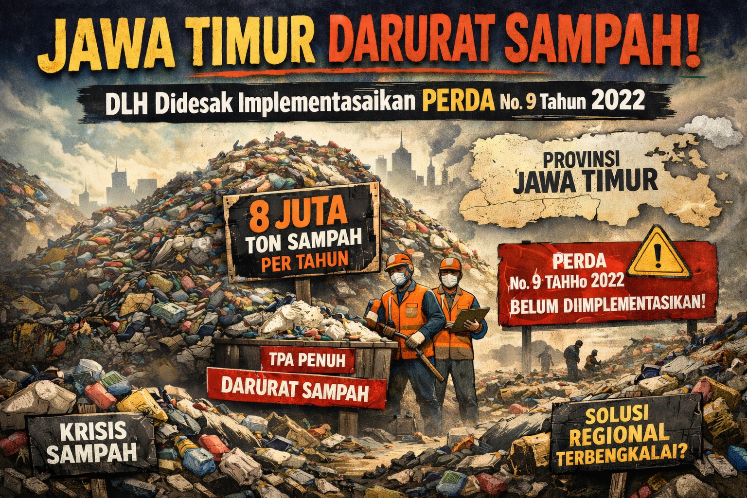 Jawa Timur Darurat Sampah! DPRD Jatim Desak DLH Implementasikan Perda 9 Tahun 2022