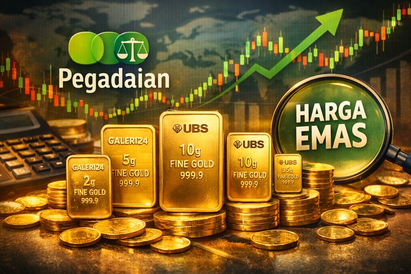 Daftar Harga Emas UBS & Galeri24 di Pegadaian Hari Ini Jumat 20 Februari 2026