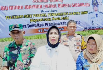 Wabup Sidoarjo Ground Breaking KDMP di Prambon, Dorong Penguatan Ekonomi Warga