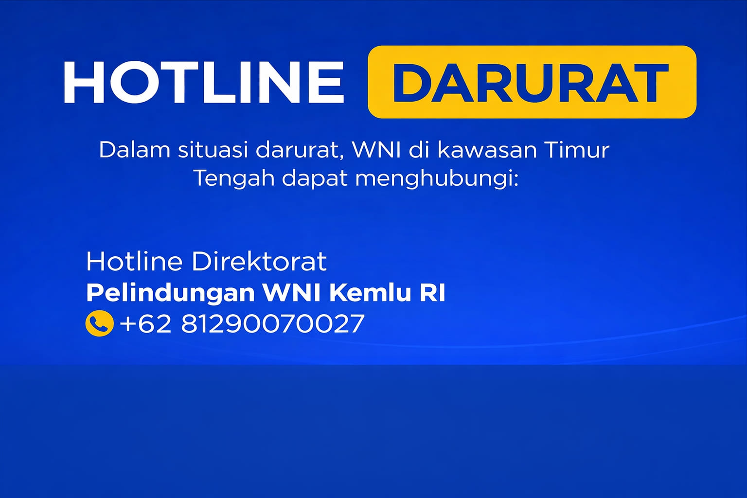 Hotline KBRI Timur Tengah: Kontak Darurat WNI di Zona Konflik