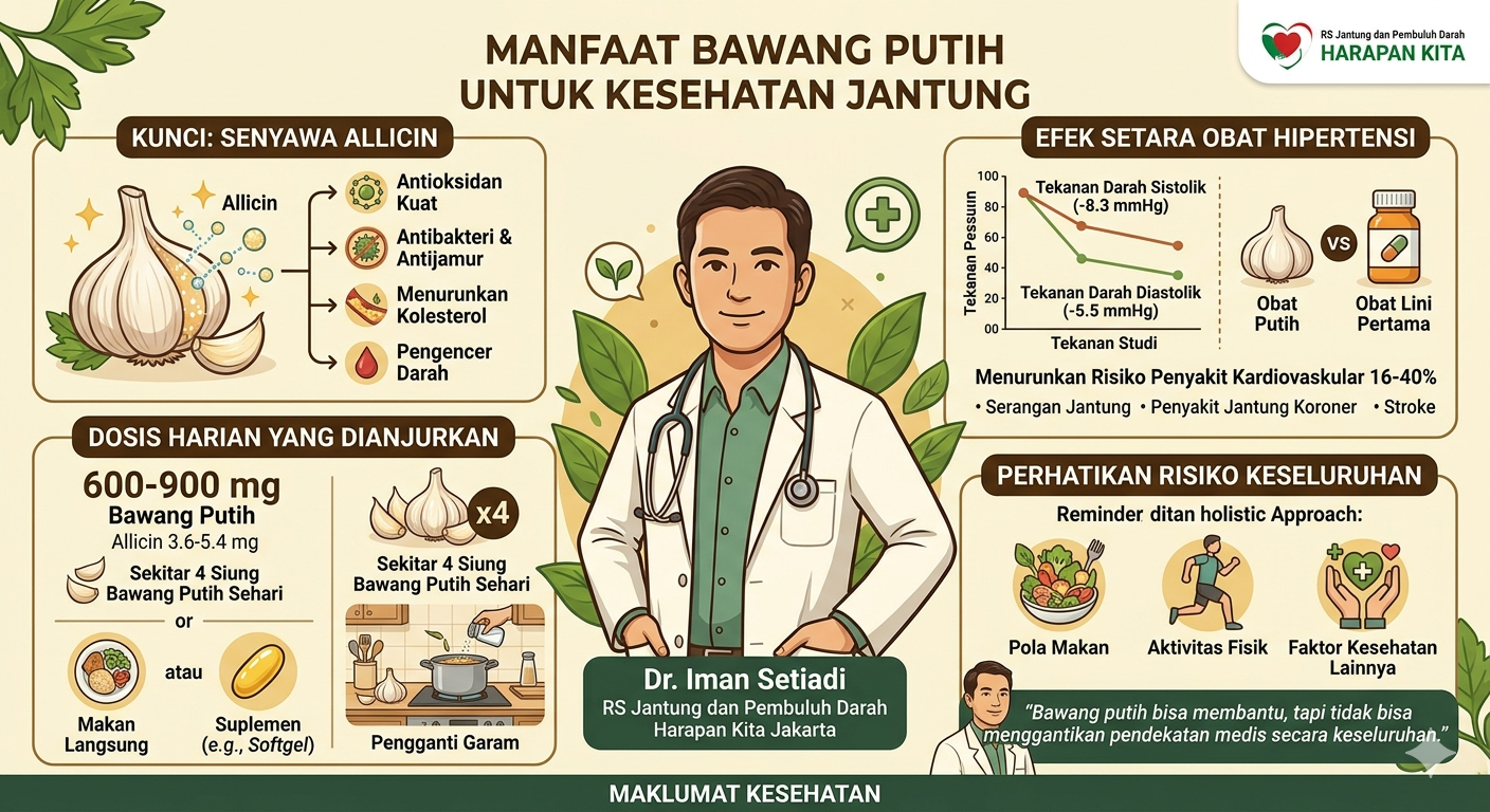 Bawang Putih Turunkan Tekanan Darah, Dokter Ungkap Faktanya