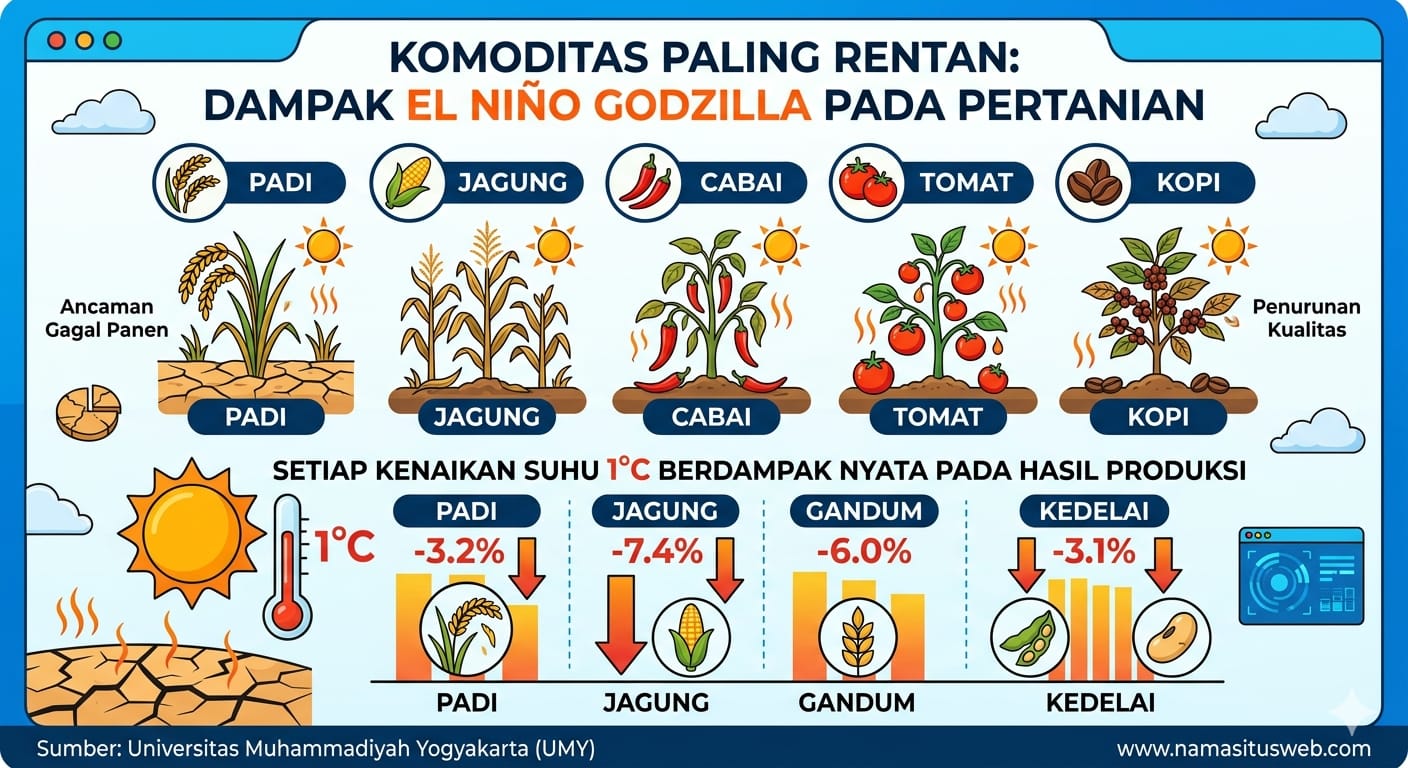 El Nino “Godzilla” Ancam Panen, Komoditas Ini Paling Rentan