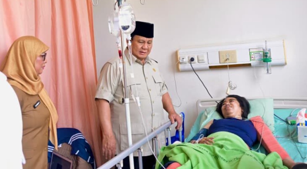 Prabowo Jenguk Korban Kecelakaan KA Argo Bromo Anggrek: Setuju Bangun Flyover