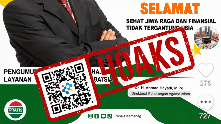 Hoaks Haji Gratis Viral di TikTok, Kemenag Tegaskan Tidak Ada Pendaftaran Lewat Tautan