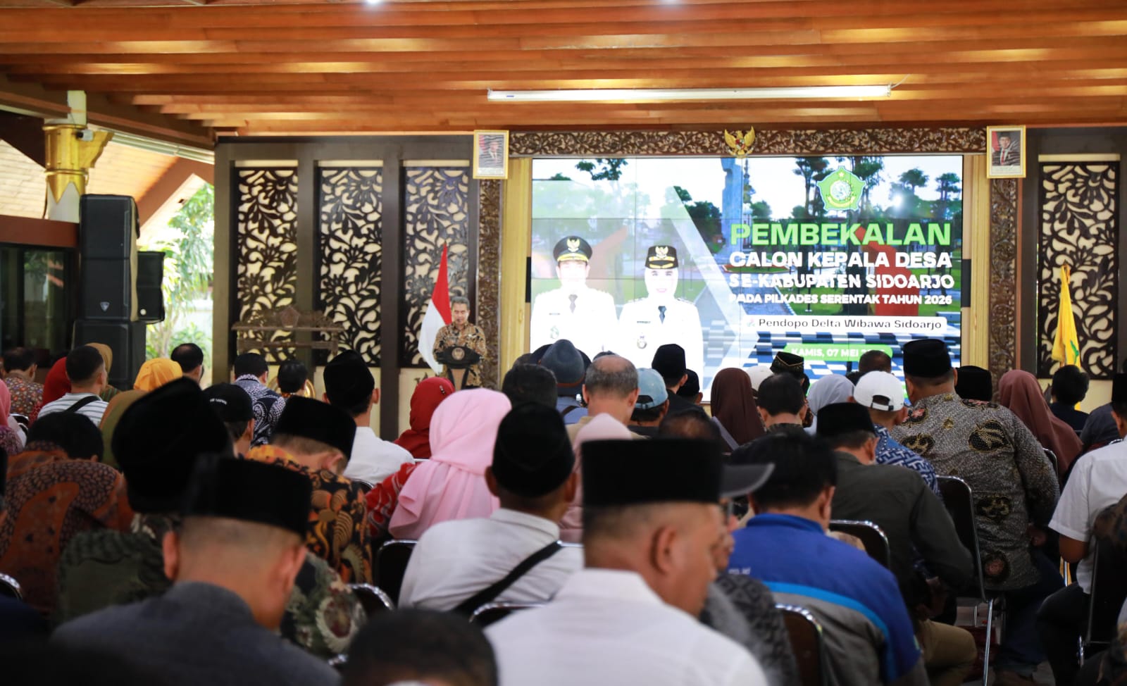 Pembekalan 230 Cakades di Sidoarjo, Bupati Subandi Wanti-wanti Pilkades Damai dan Anti-Korupsi