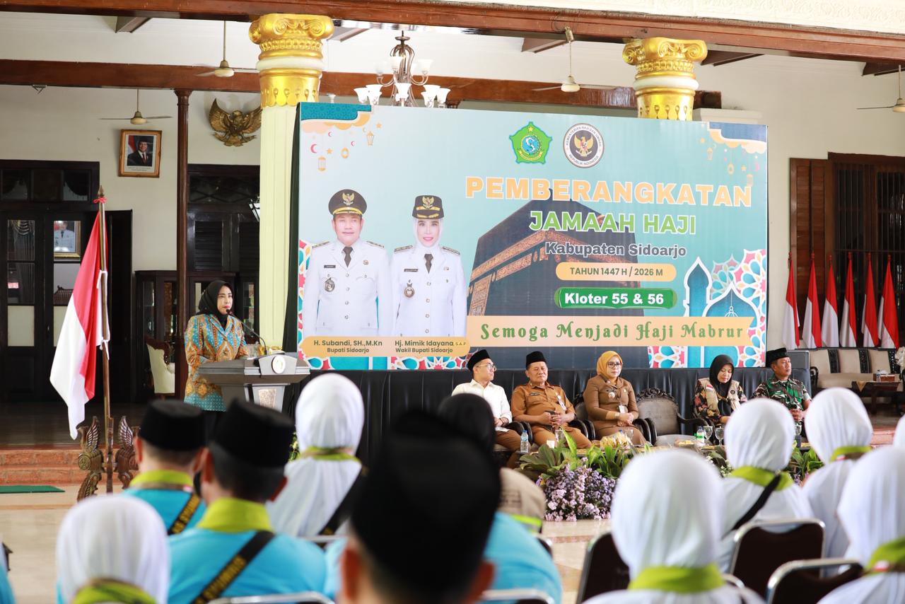 Wabup Mimik Idayana Lepas Keberangkatan 1.239 CJH Sidoarjo