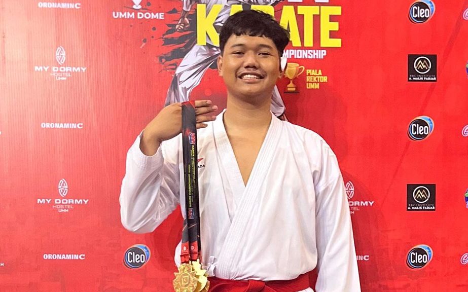 Krisna Punjabi, Mahasiswa Umsida yang Sabet 3 Emas di Kompetisi Karate Nasional