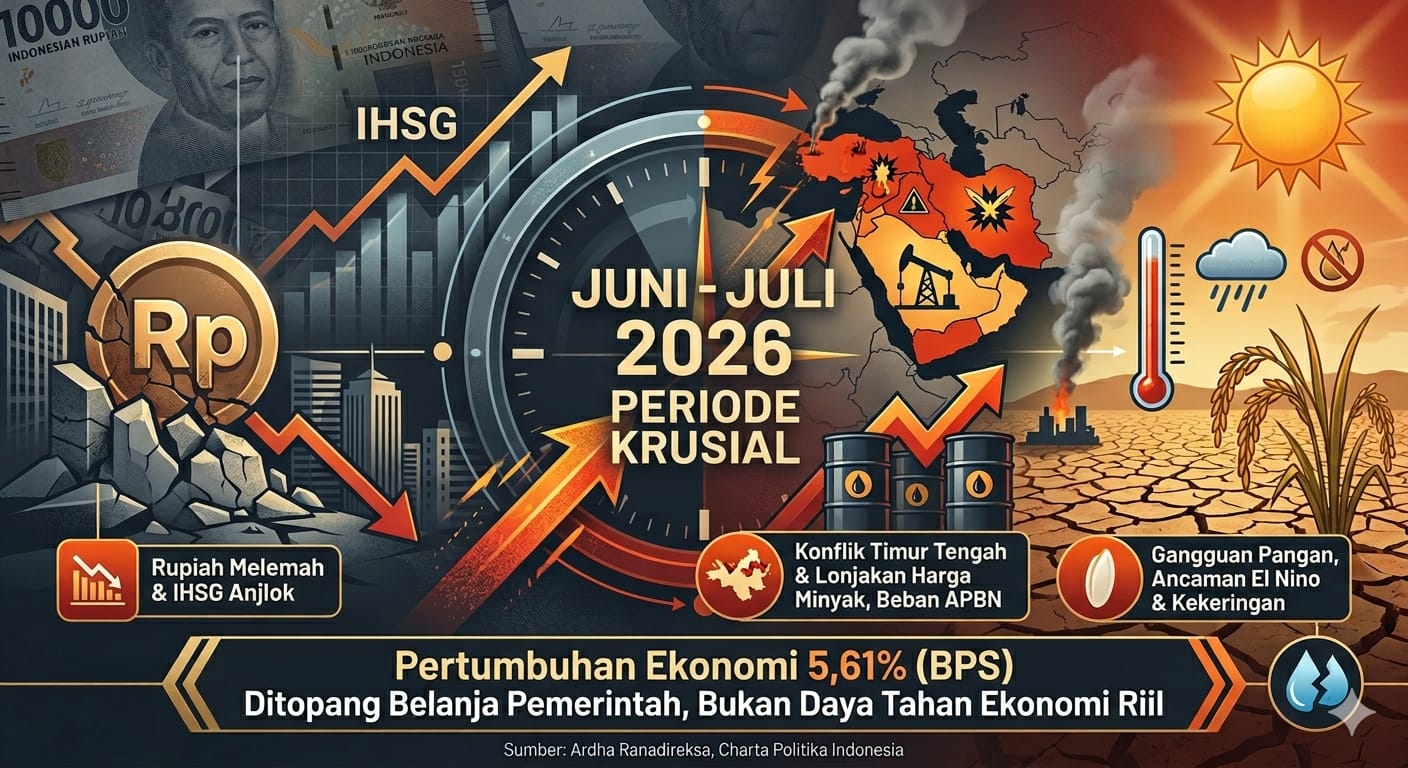 Ekonomi Melemah, Pemerintahan Prabowo Masuk Zona Rawan Politik