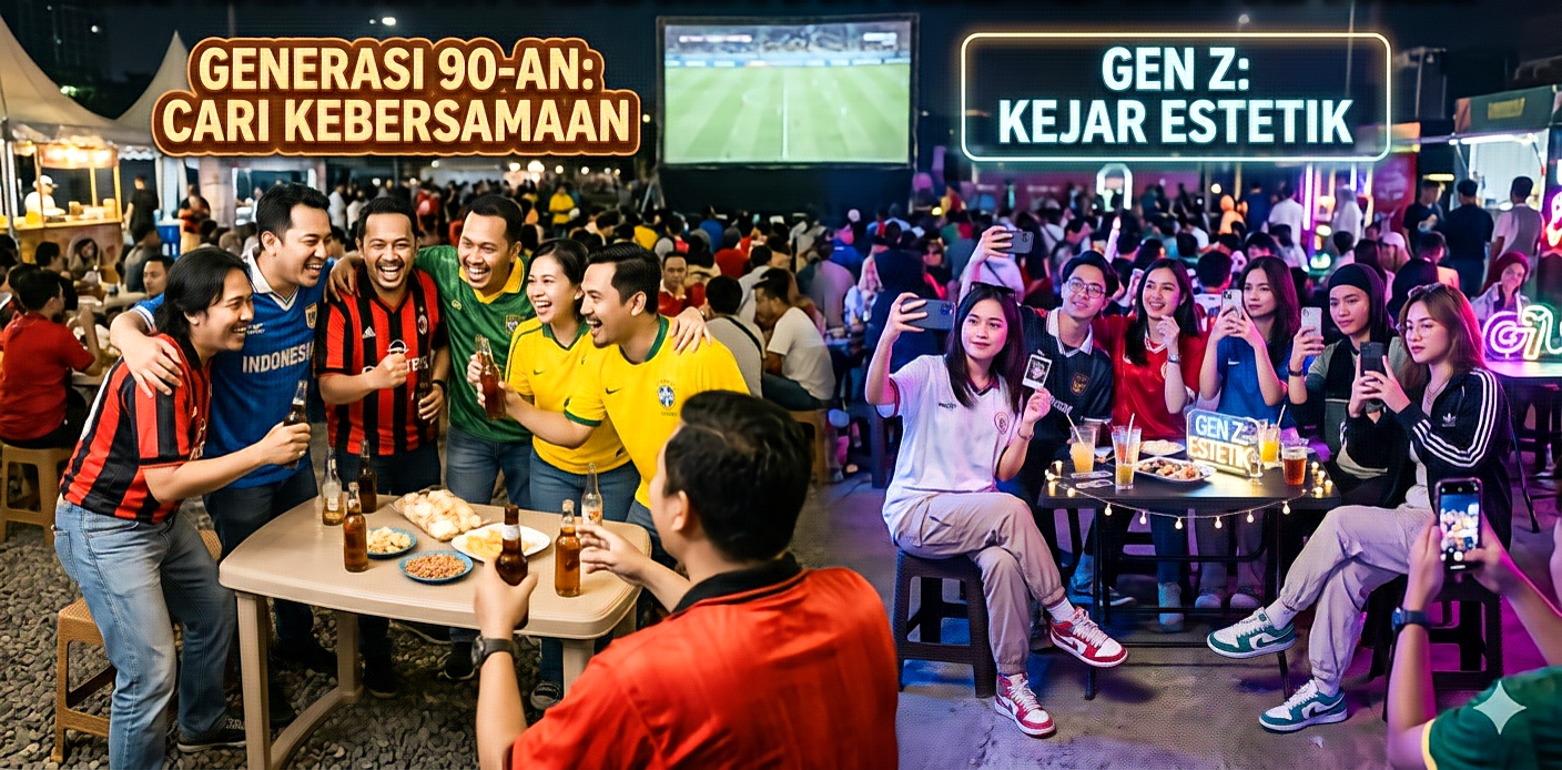 Nobar Piala Dunia: Generasi 90-an Cari Kebersamaan, Gen Z Kejar Estetik