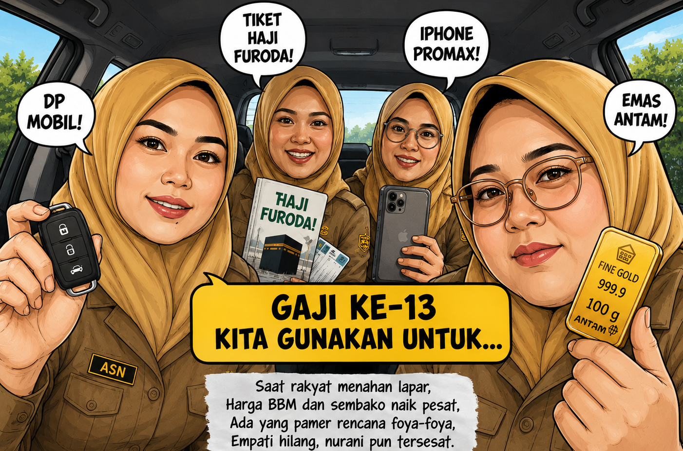 ASN pamer gaji ke-13