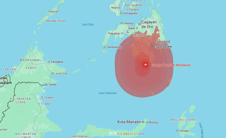 Gempa Besar Filipina Selatan Berkekuatan M 7,8 Picu Tsunami dan 138 Gempa Susulan