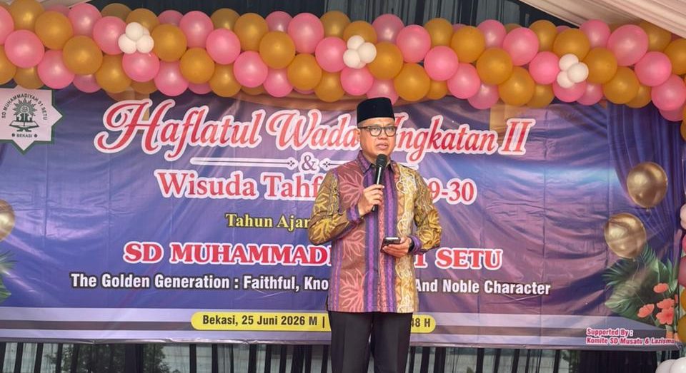 4 Pesan Penting Staf Ahli Mendikdasmen untuk Para Wisudawan SD Muhammadiyah 1 Setu Bekasi
