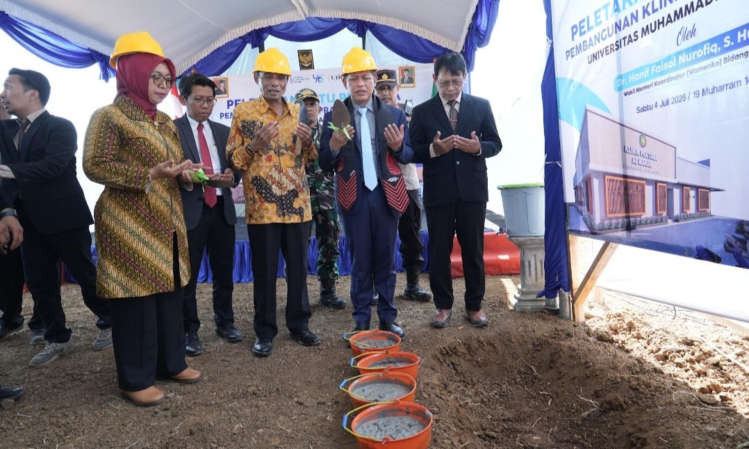 Wamenko Pangan Hanif Faisol Nurofiq Groundbreaking Pembangunan Klinik Al-Manar UMPO
