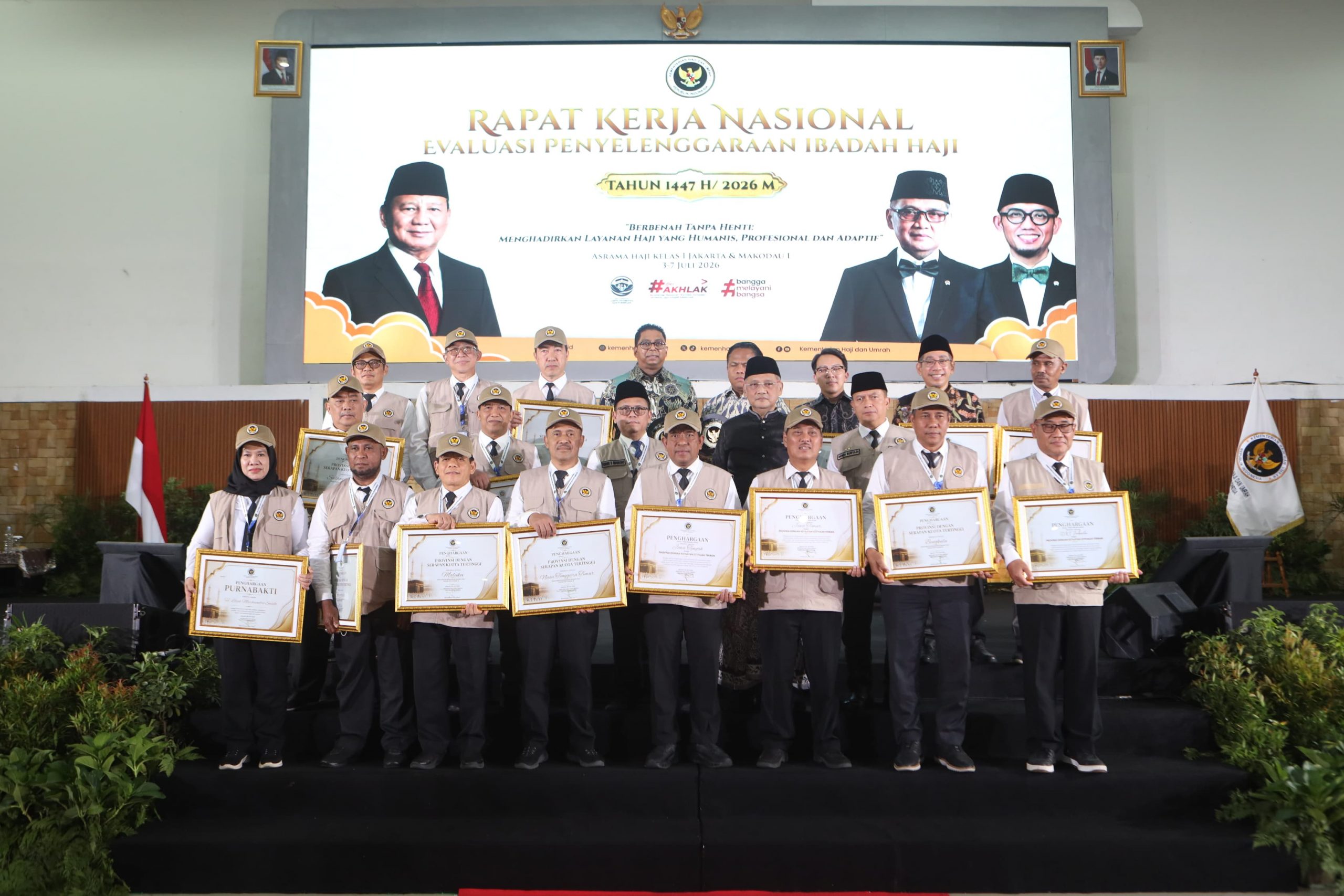 Kemenhaj Beri Penghargaan bagi Insan, Daerah, dan Mitra Terbaik dalam Penyelenggaraan Ibadah Haji 2026